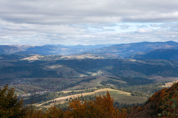 autumn landscape in the Carpathians mountains