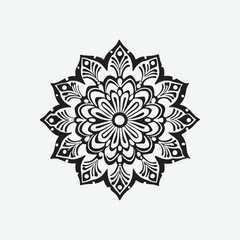 Arabic pattern mandala silhouette. Islamic geometric pattern Mandala