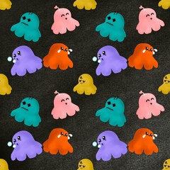 Cute colorful octopus picture