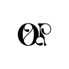 OP monogram logo design letter text name symbol monochrome logotype alphabet character simple logo