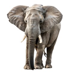 Fototapeta premium Majestic Elephant Walking Gracefully in Natural Habitat Setting
