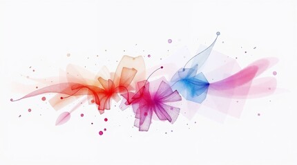 Fototapeta premium Hand-drawn sketch with smooth gradient transitions and ethereal fragmentation, featuring seamless color blending, rough textured pencil strokes on a white background.