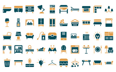 50 linear  icon pack. vector thin line  , icons suitable for apps and websites ui