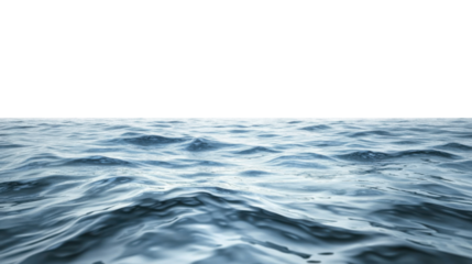 Ocean sea waves on transparent background
