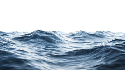 Ocean sea waves on transparent background