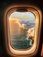 Naklejka premium High Above: Remarkable Vistas Seen Through Airplane Windows 