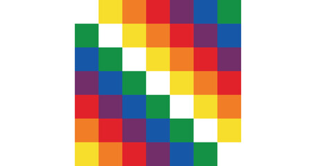 Banner Of The Qulla Suyu (1979) High Quality Historic Rainbow Flag (LGBTQ) Illustration