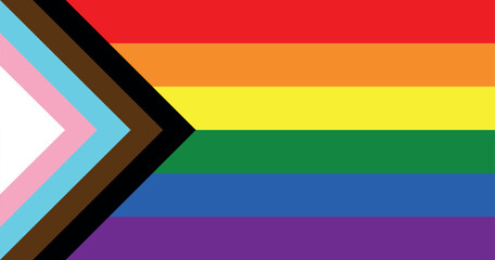 LGBTQ+ Rainbow Flag Quasar Progress Variant High Quality Illustration