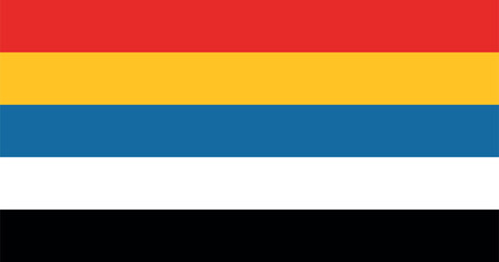 Rainbow Flag (LGBTQ) of China (1912 - 1928) High Quality Illustration