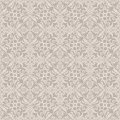 Vector damask seamless pattern with Ornamental Motifs for Decor Design.