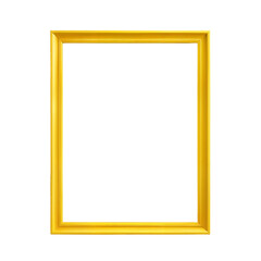 isolated modern yellow empty picture frame