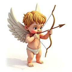 Obraz premium An isometric depiction of a cupid