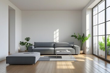Fototapeta premium modern living room with sofa