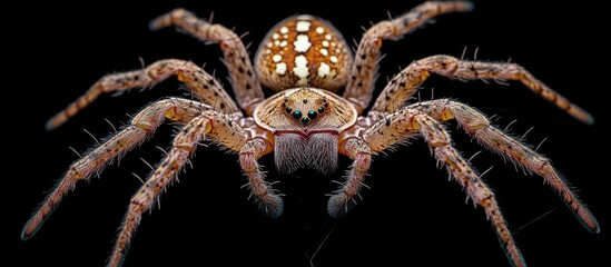 Huntsman Spider Macro, Dark Background
