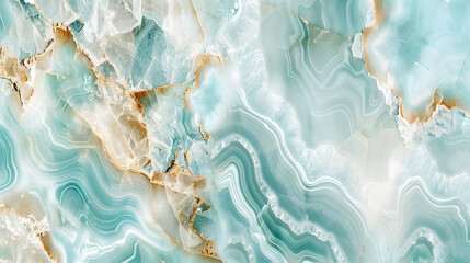 Aqua onyx colorful crystal marble texture with icy colors, generative ai