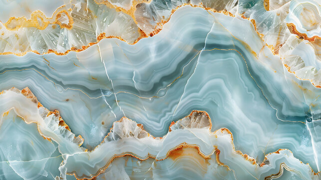 Aqua onyx colorful crystal marble texture with icy colors, generative ai