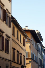 Classic architecture in the old town of Florence, Italy