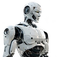 Futuristic Android Robot with Sleek Design and High-Tech Features