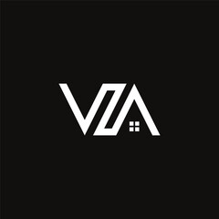 Vector real estate VA logo design concept