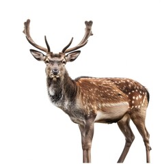 Majestic Male Deer with Antlers in Natural Habitat Setting