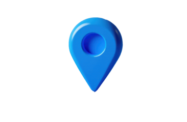 the icon for the geolocation image is blue on a white background with space for text