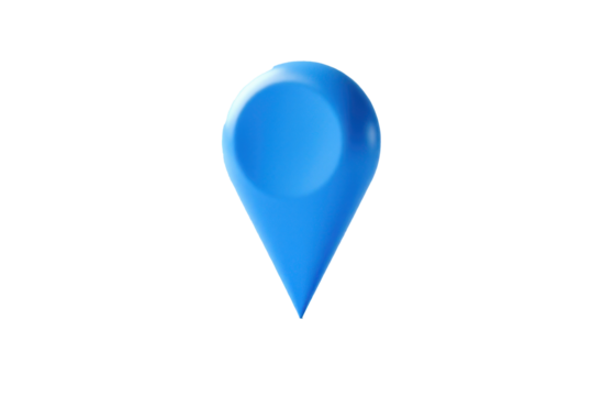 the icon for the geolocation image is blue on a white background with space for text