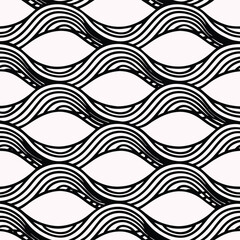 Abstract Weave Lines Seamless Pattern Design.
