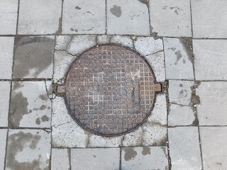 Manhole background 