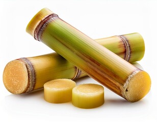 sugar cane stalk isolated on a white background