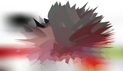 Abstract composition of red waveforms against a