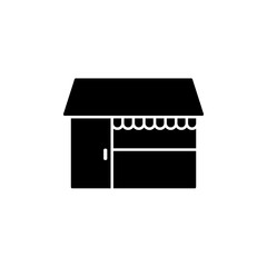 Shopping Store icon, simple flat style, pictogram logo symbol vector illustration, isolated on white for mobile app