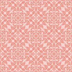 Vector damask seamless pattern with Ornamental Motifs for Decor Design.