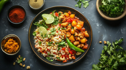 Indian Fasting Gujarati Upwas Fast diet items offered in Thali complete meal with Jain cuisine