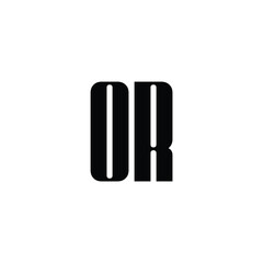 OR monogram logo design letter text name symbol monochrome logotype alphabet character simple logo