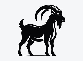 Black the ram goat Vector Illustration - Symbol of Independence and Resourcefulness