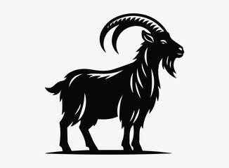 Black the ram goat Vector Illustration - Symbol of Independence and Resourcefulness
