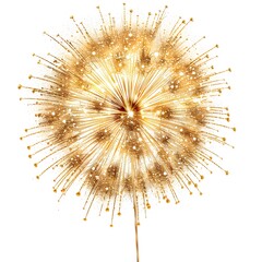Naklejka premium Golden Sparkling Firework Display on a Dark Night Sky Background