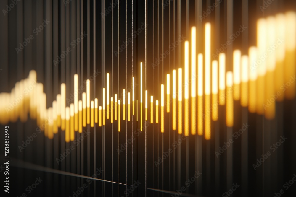 Poster glowing holographic dashboard displaying key performance indicators in action