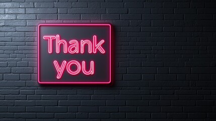 Thank-you cards neon glow art urban space digital design