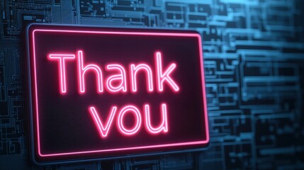 Creative thank-you cards digital art neon effect modern design