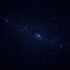 Naklejka premium Dark, inky black background, countless twinkling stars , stellar background, light