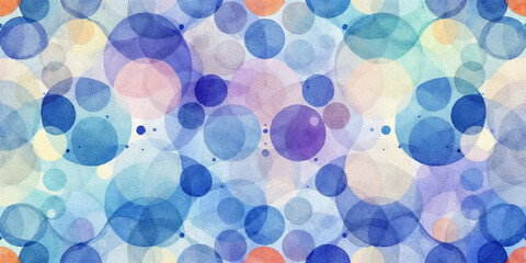 Watercolor illustration of circle pattern, circle background