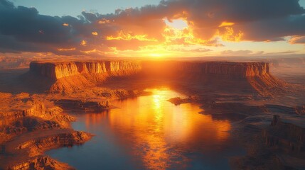 Majestic Sunset Over Canyon Lake: A Breathtaking Panorama