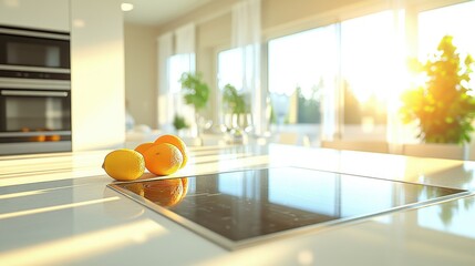 Modern Minimalist Kitchen Design Smart Hidden Storage Multi-Purpose Counters for Practical Elegance Experience seamless functionality in a bright, airy space with innovative storage solutions and