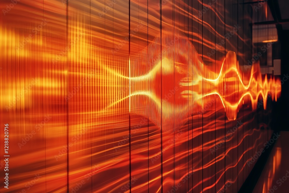 Poster artistic displays of sound frequencies