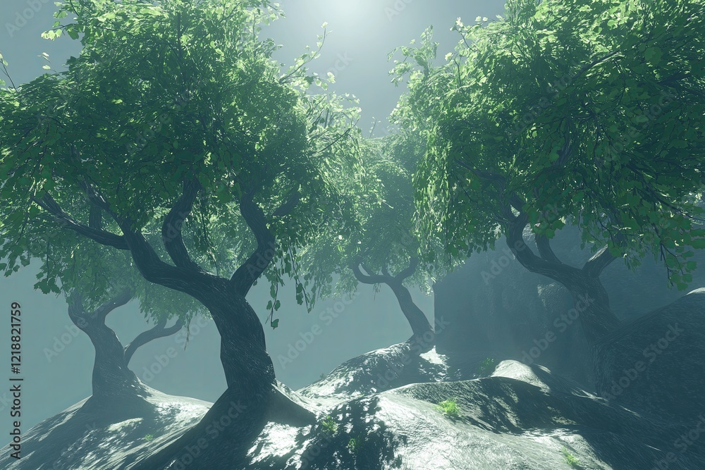 Poster Branching trees with randomized growth.