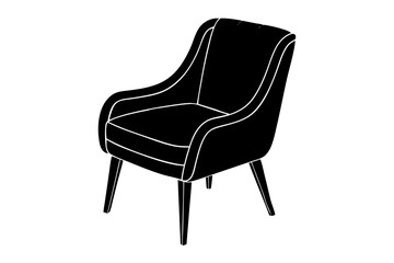 single chair design silhouette vector illustration