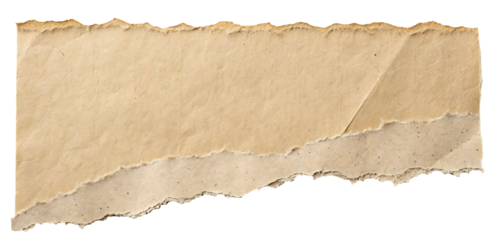 Torn Cardboard Piece: A textured, irregular piece of brown cardboard with rough, torn edges, perfect for adding a rustic or grunge feel to your design projects.  