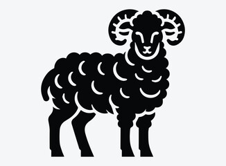 Black lamb Vector Illustration - Standing Out from the Crowd