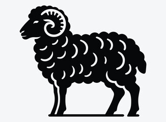 Black lamb Vector Illustration - Standing Out from the Crowd